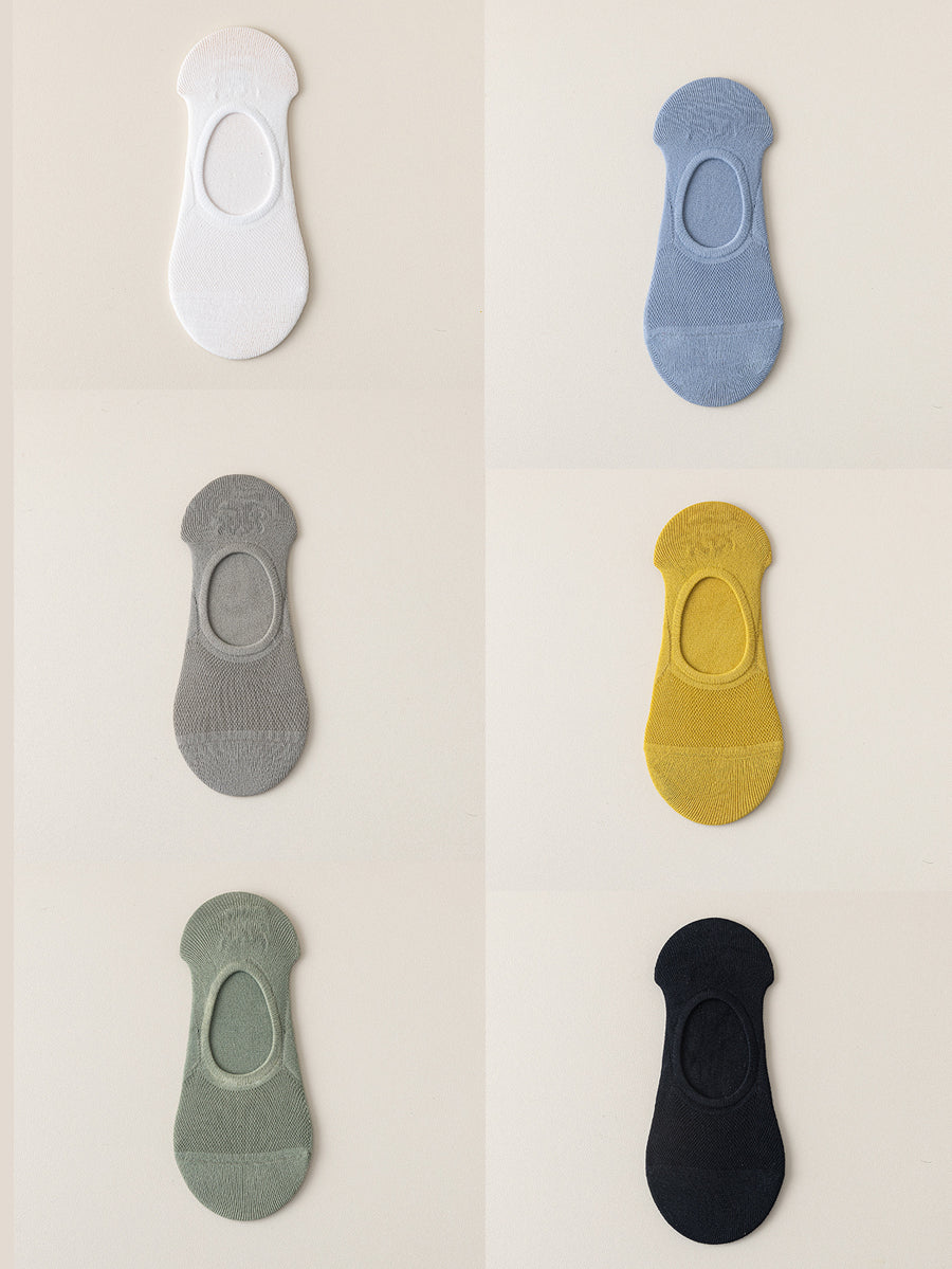 6 Pairs Women Summer Solid Short Socks II1031