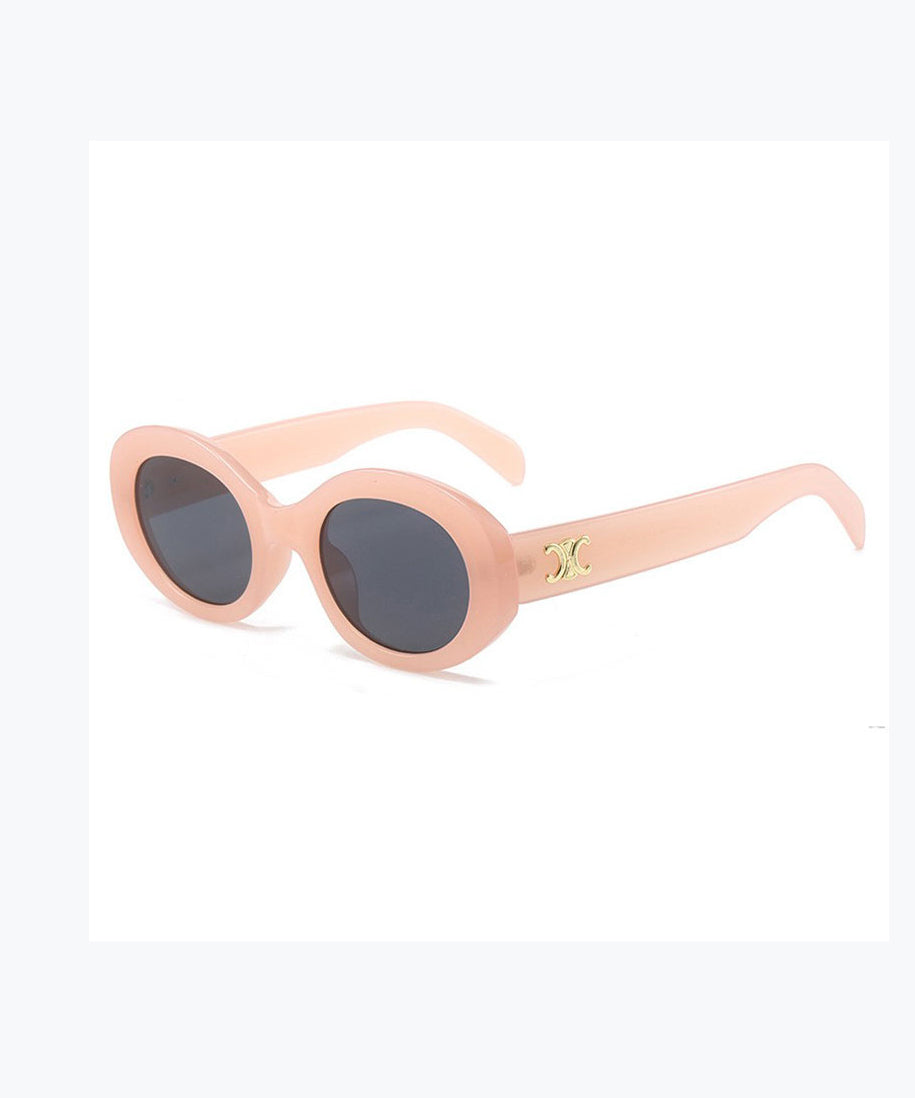 2024 Neue rosa Strand-Dopamin-Oval-Sonnenbrille XS1076