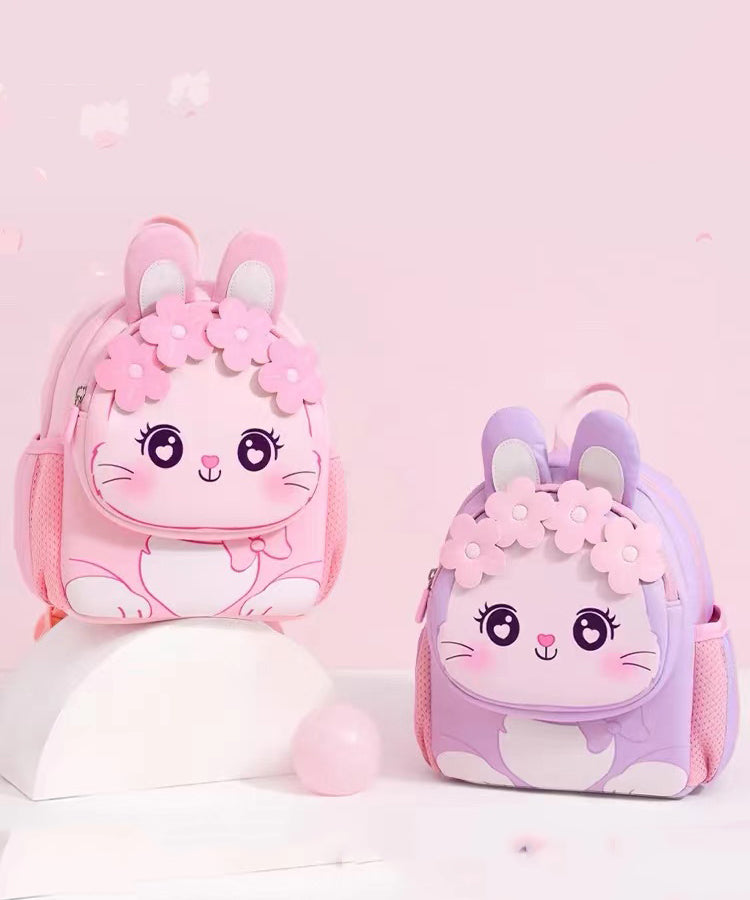 2024 Neue rosa Kinder Mädchen Blumen Prinzessin Rucksack Tasche IU001