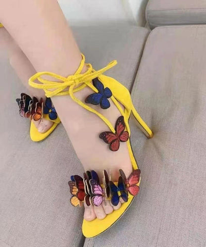 2024 New Summer Strap Butterfly Stiletto High Heel Sandals DD1034