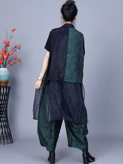 Women Vintage Flower Print Spring Loose Harem Pants FA247