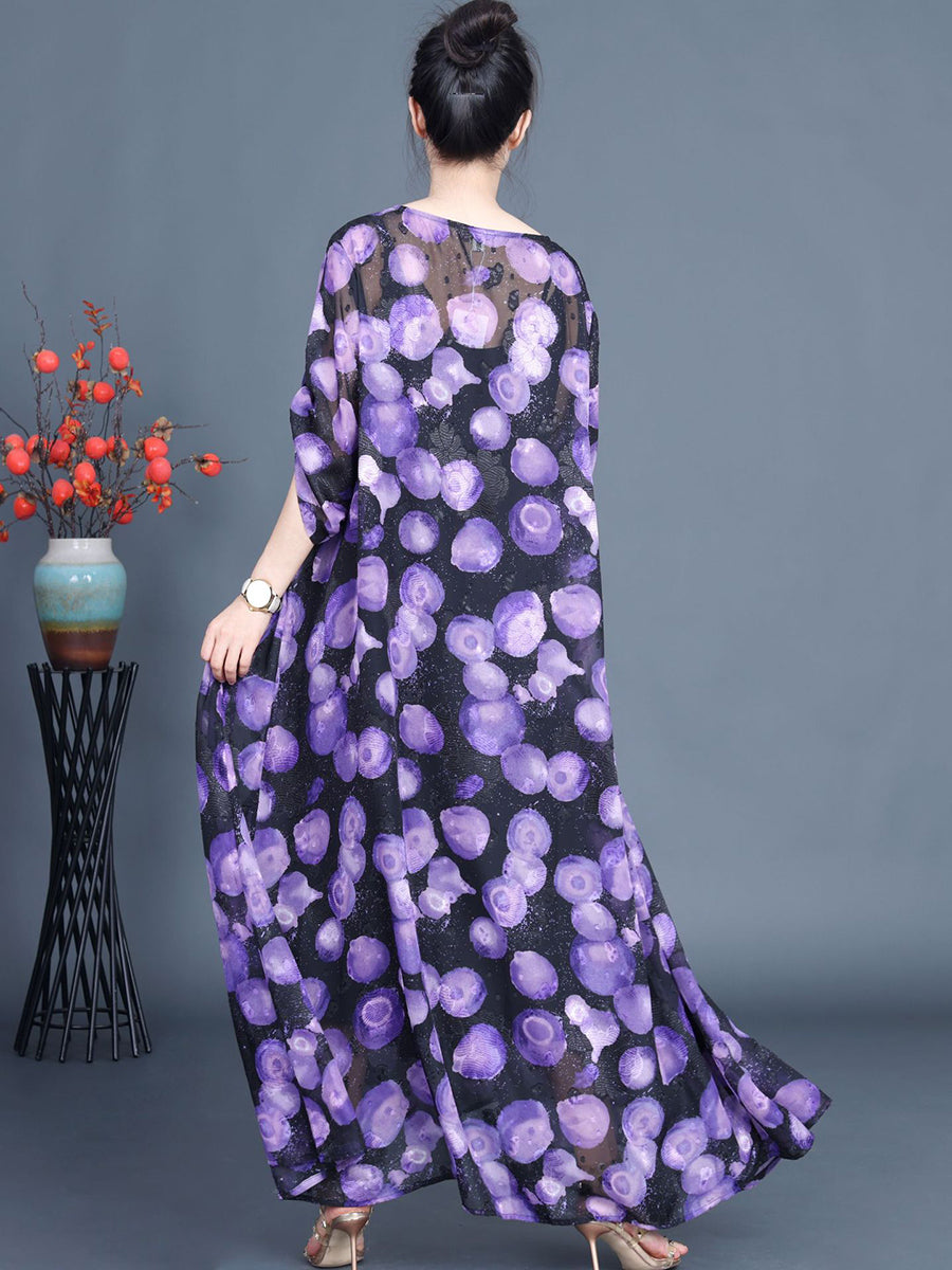 Women Summer Jacquard Loose Maxi Dress CO1042