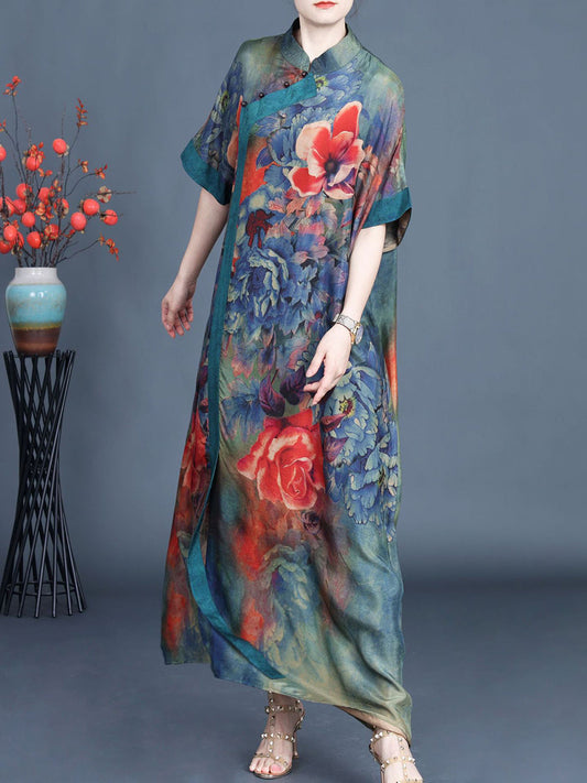 Robe d'été vintage à fleurs pour femmes SC1005