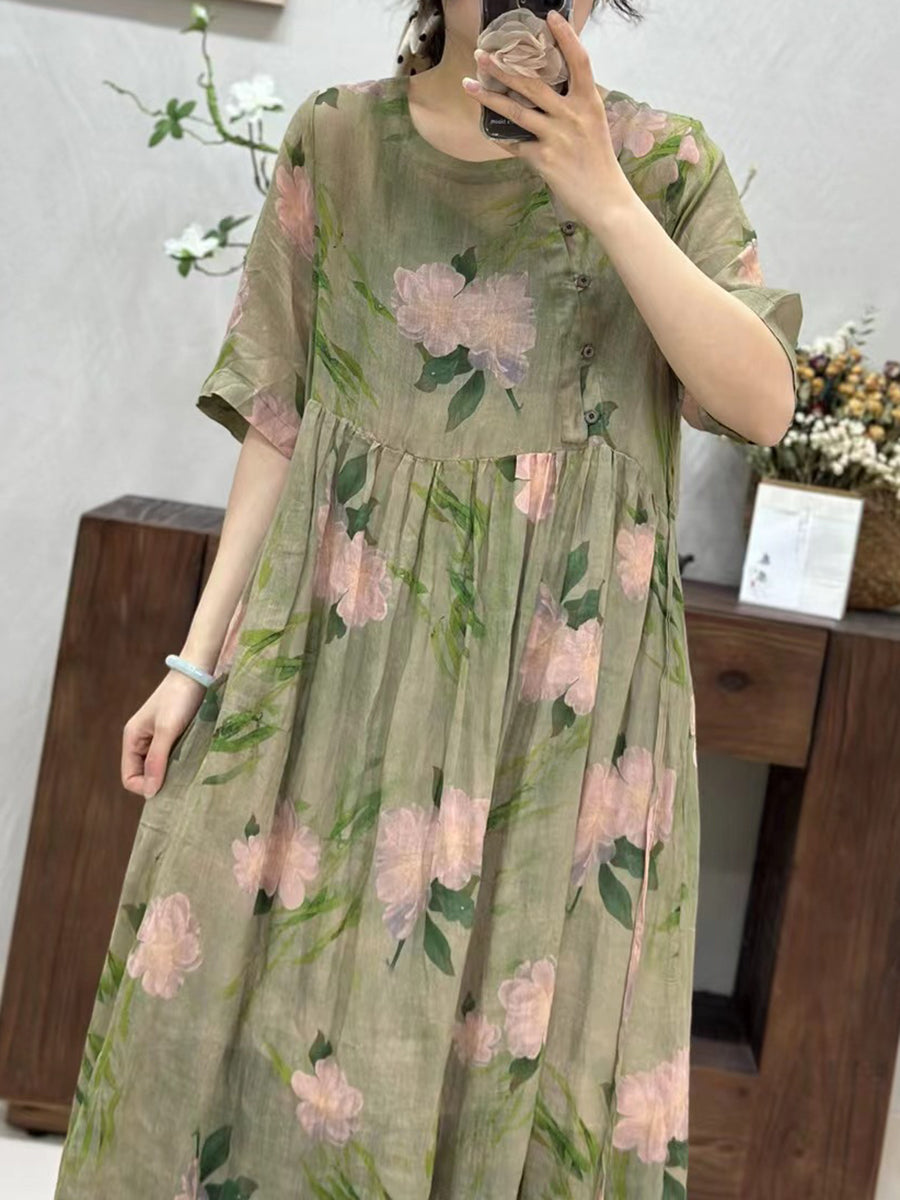 Robe d'été ample à imprimé floral pour femme TY1034