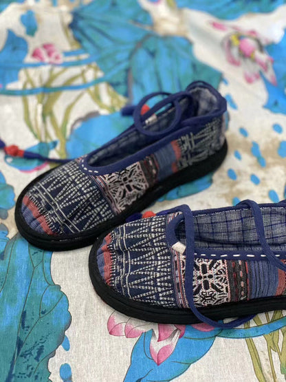 Women Summer Ethnic Cotton Soft Flat Shoes CC002