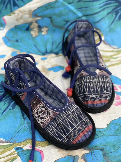 Women Summer Ethnic Cotton Soft Flat Shoes CC002