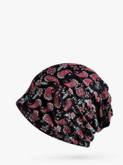 Unisex Summer Flower Print Scarf Hat FD025