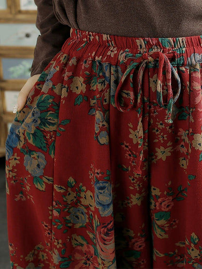 Women Autumn Retro Flower Cotton Bloomers WG026