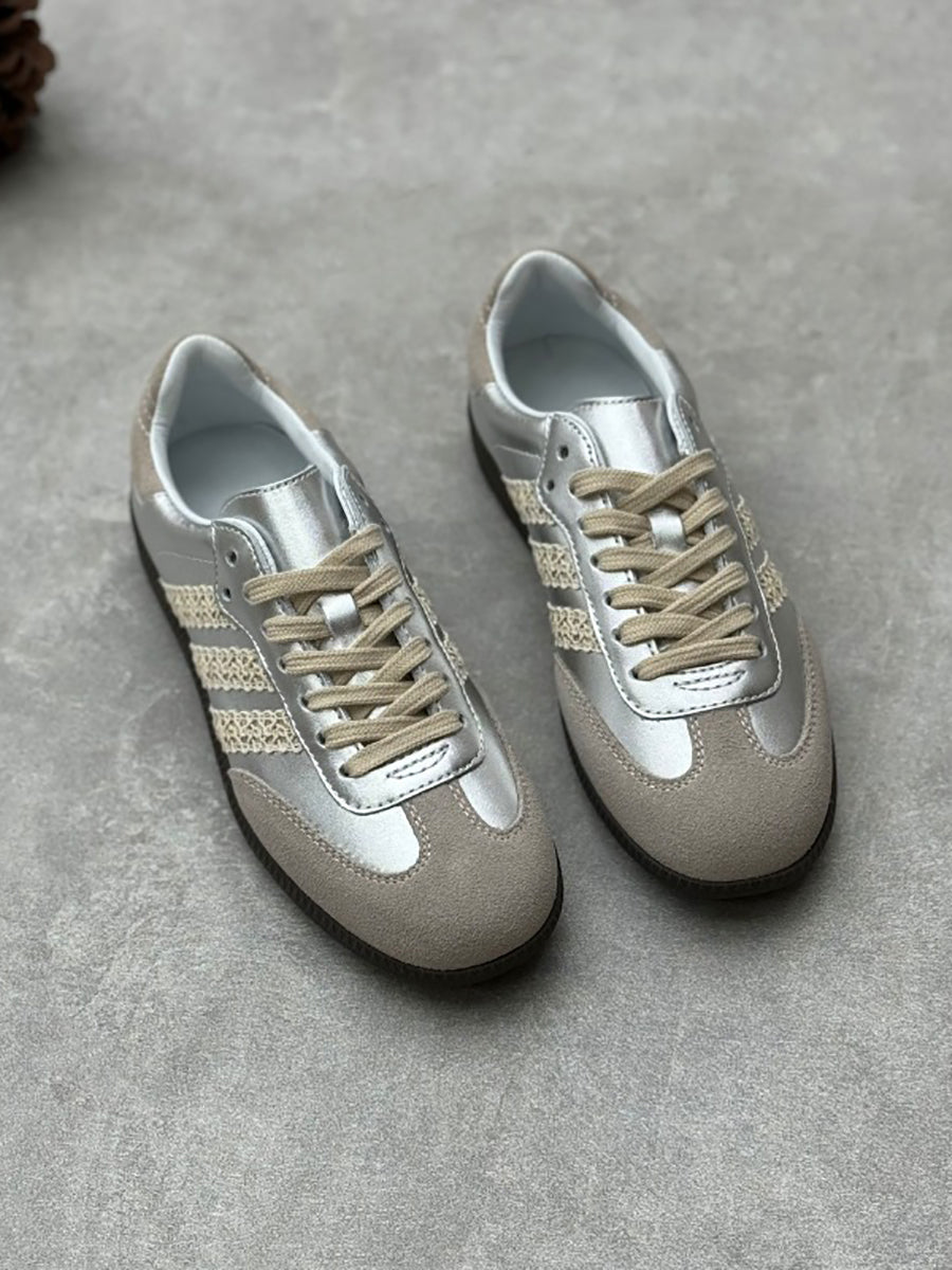 Women Casual Three Stripes Colorblock Shoes QN006