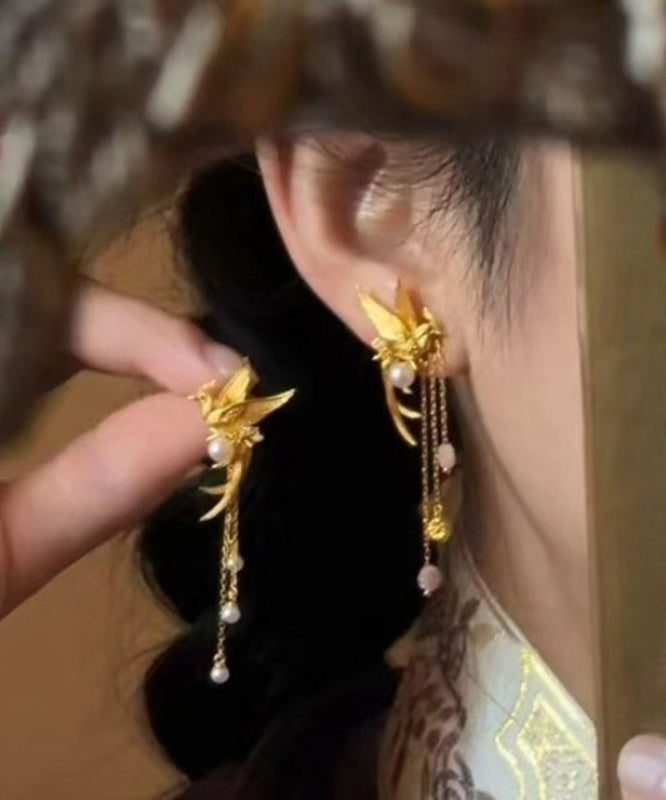 2025 Drop Pearl Silver New Gold Overgild Goose Sterling Tassel