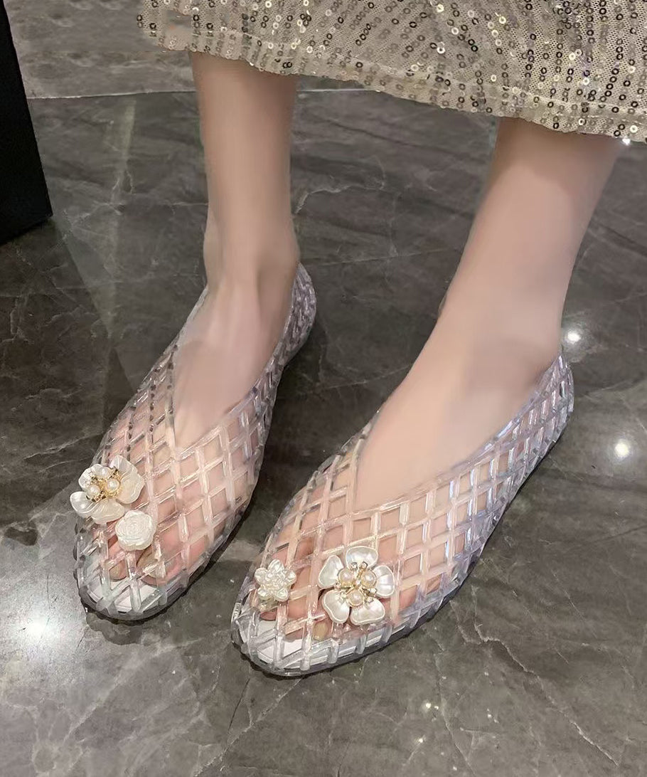 Summer 2025 Bottomed Out Shoes Hollow New Silver Flat