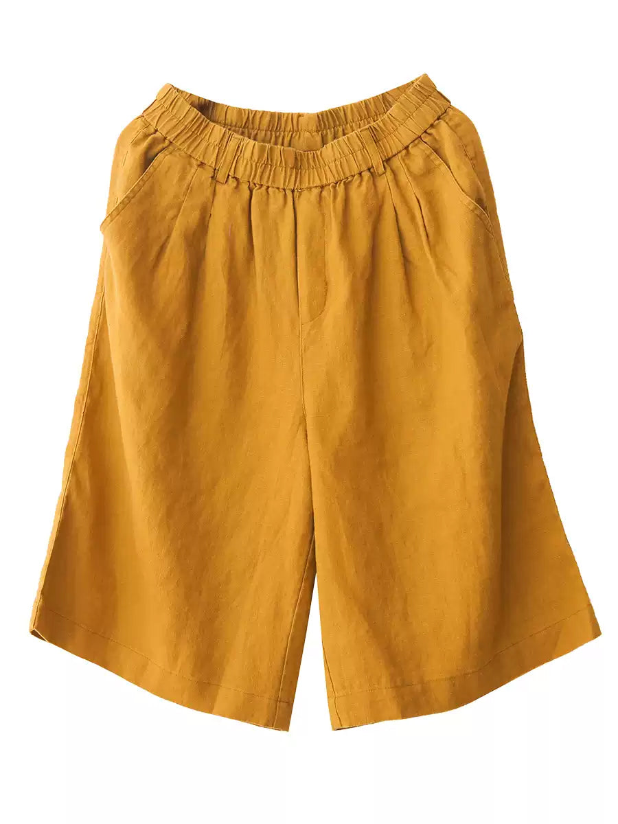 Damen Casual Color 100% Leinen Pure Fifth Summer Pants