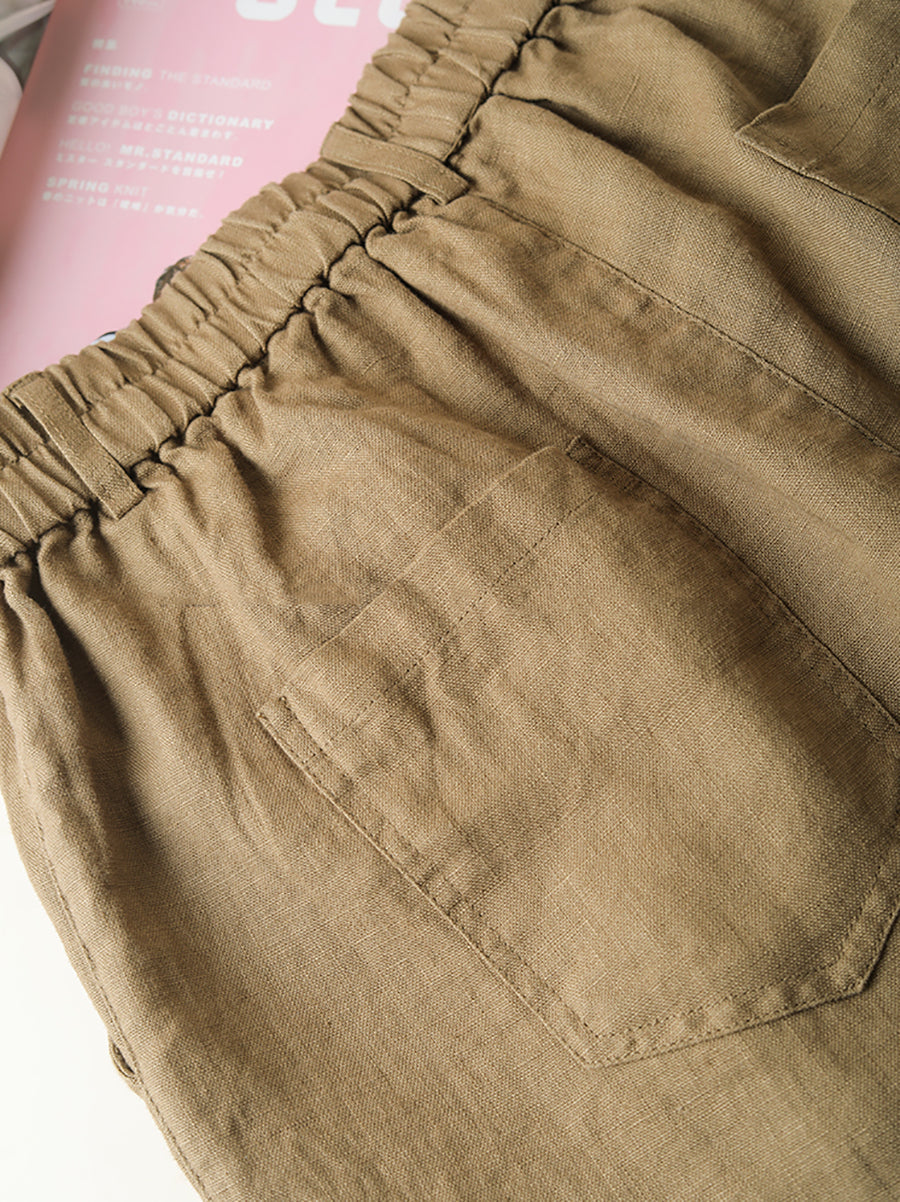 Damen Casual Color 100% Leinen Pure Fifth Summer Pants