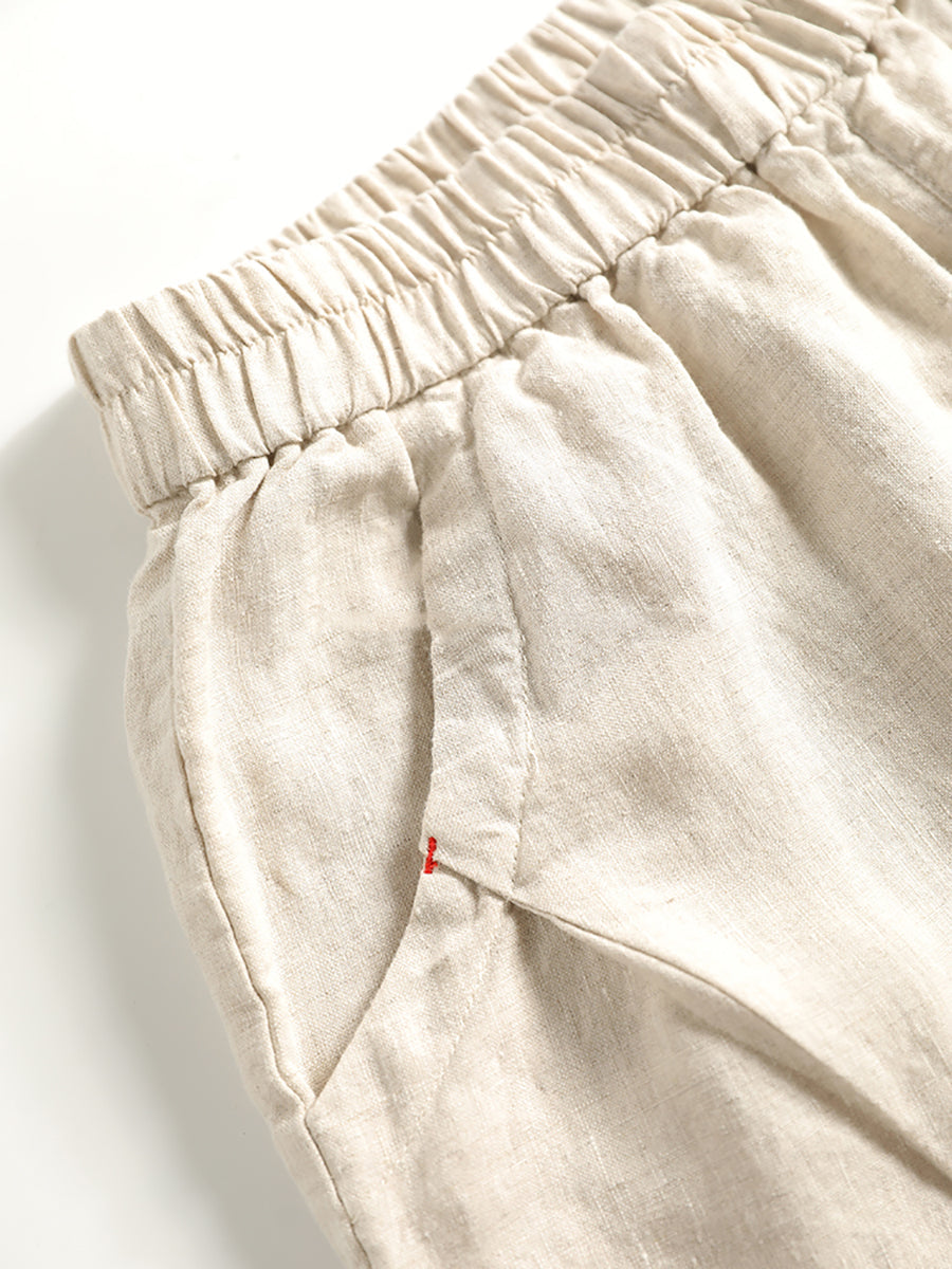 Pure Summer Harem Casual 100% Leinenhose Farbe Damen