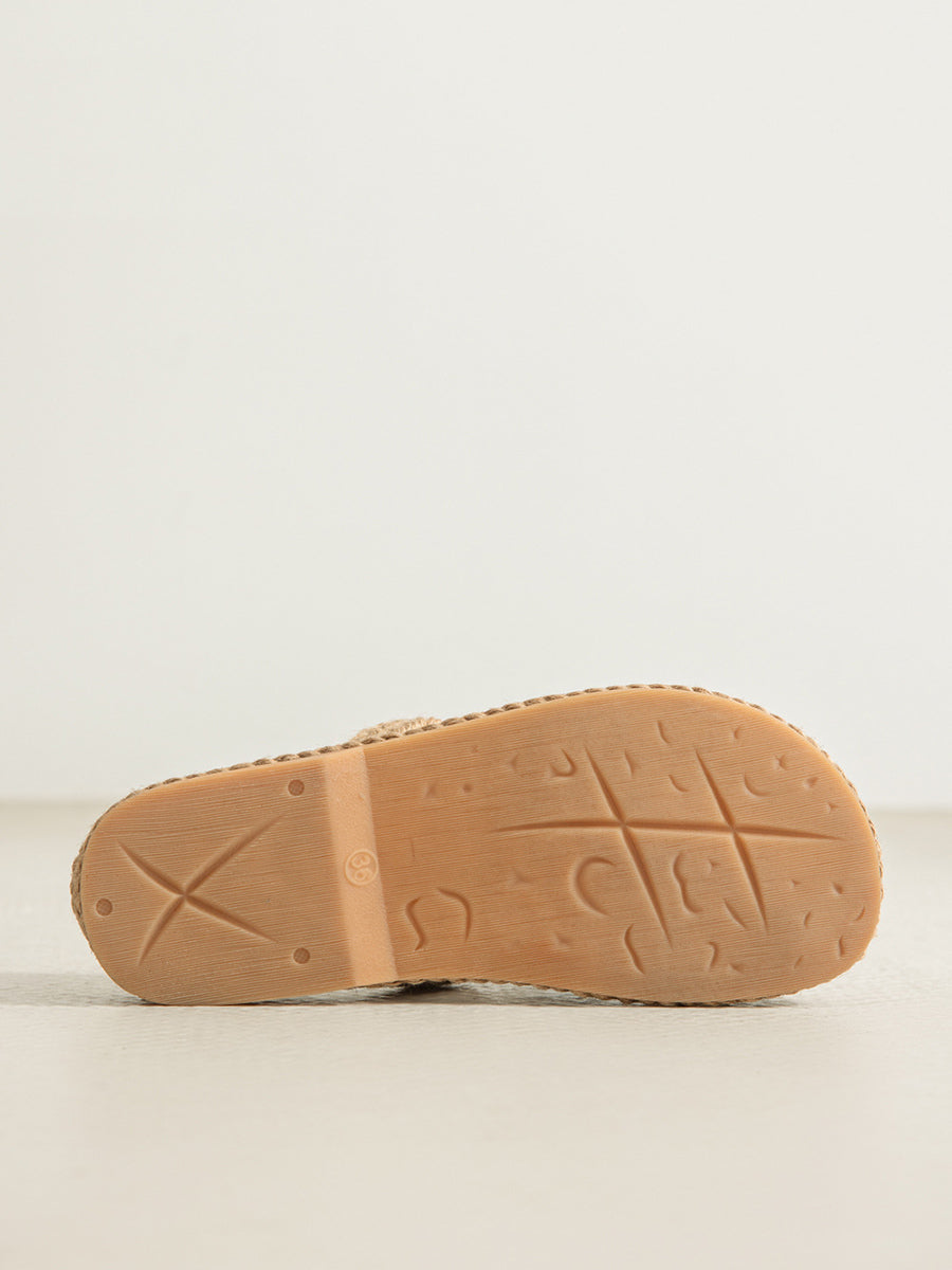 Chaussures ethniques à fleurs pour femmes, broderies en lin, été