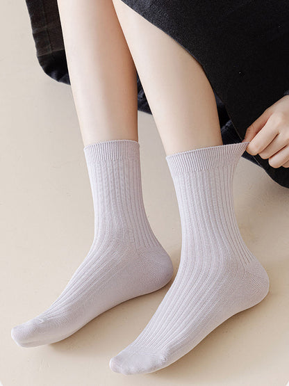 5 Pairs Women Soft Casual Cotton Socks BA1079