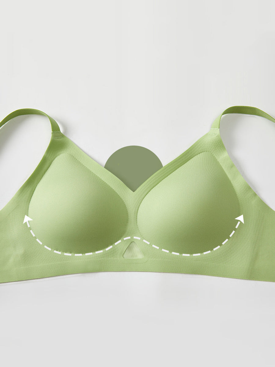 Cup Pure Artsy Feste Farbe Satin BH Damen