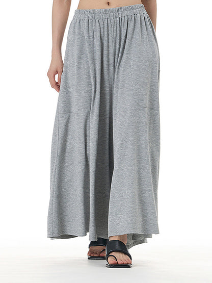 Women Summer Casual Solid Wide-leg Loose Pants FD050