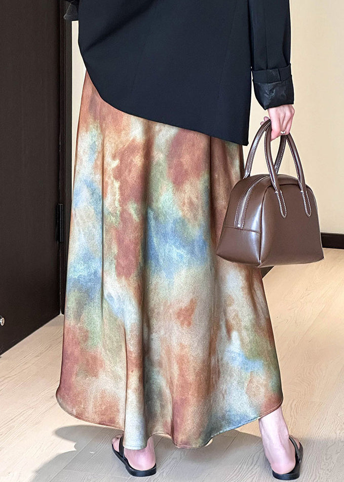 Bohemian Gradient Color Tie Dye High Waist Skirt Fall AF1030