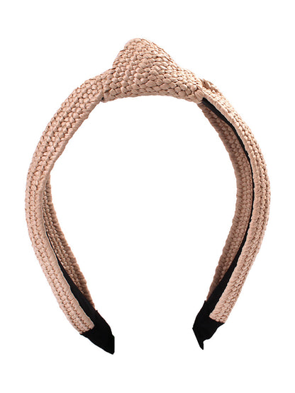 Casual Knot Straw Woven Hair Band - 4 Pieces AT1073