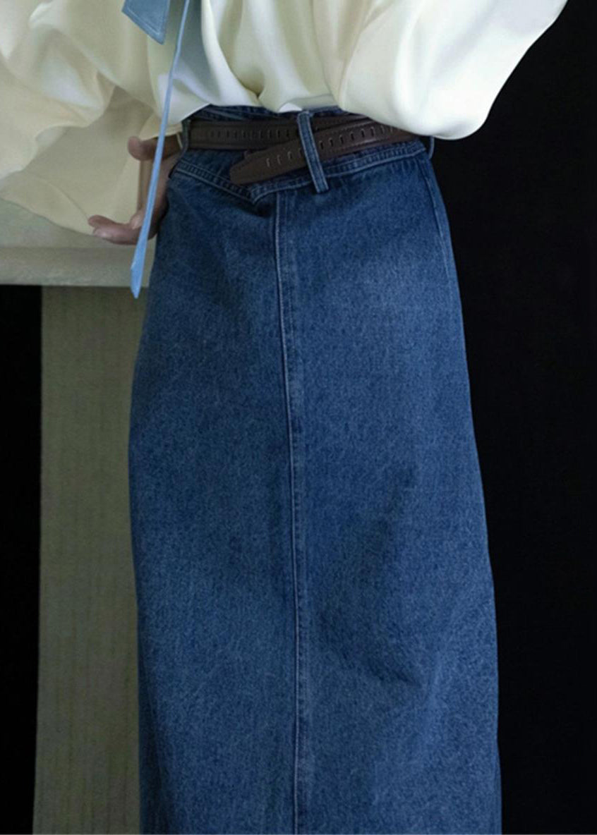 Neu Blau Taille Frühling Denim Hohe Offene Röcke Seite 