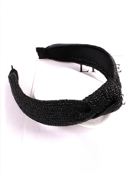 Casual Knot Straw Woven Hair Band - 4 Pieces AT1073