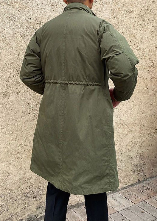 Army Green Pockets False Two Pieces Men Parkas Winter RJ010