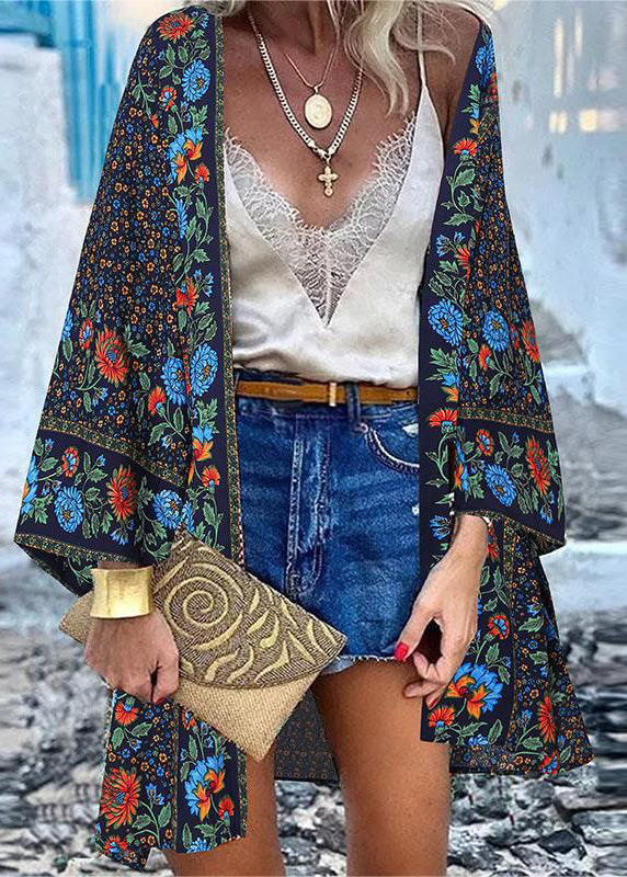 Cotton Art Oversized Print Summer 50+ Beach UPF Cardigans