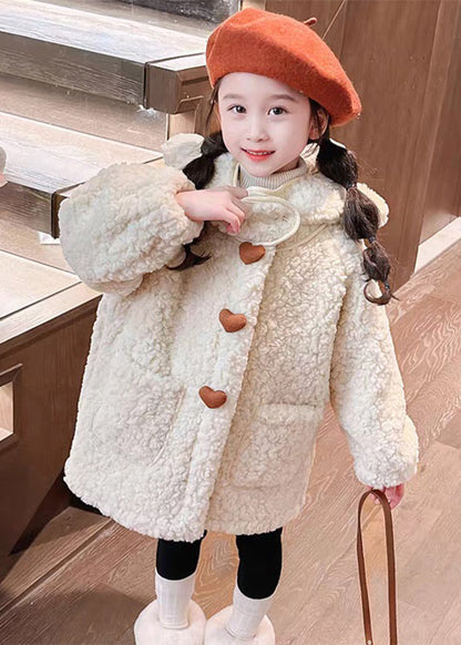 Art Purple Patchwork Pockets Faux Fur Girls Hoodie Long Coat Winter WL033