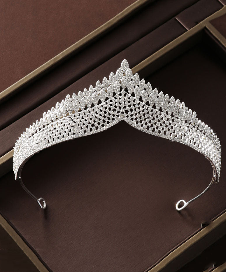 Couronne baroque classique élégante pour mariage, accessoire pour cheveux de fille IU032