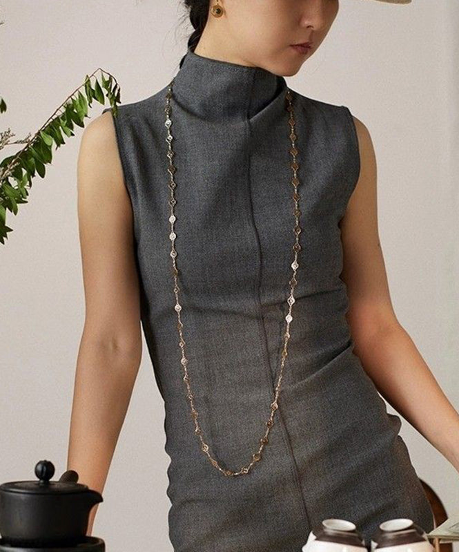 Hollow Beautiful Overgild Gold Copper Out Carving Necklace