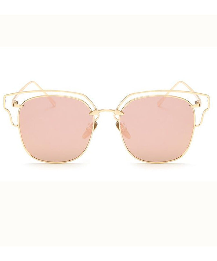 Beautiful Pink Vacation Beach Metal Sunglasses XS1048