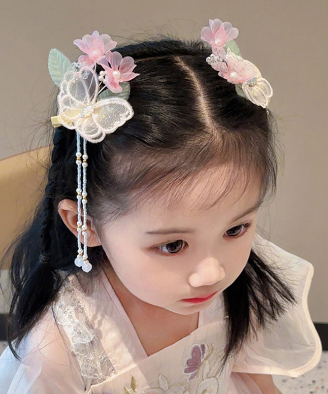 Magnifique épingle à cheveux en alliage violet avec pompon et perles de lotus pour filles, YG024