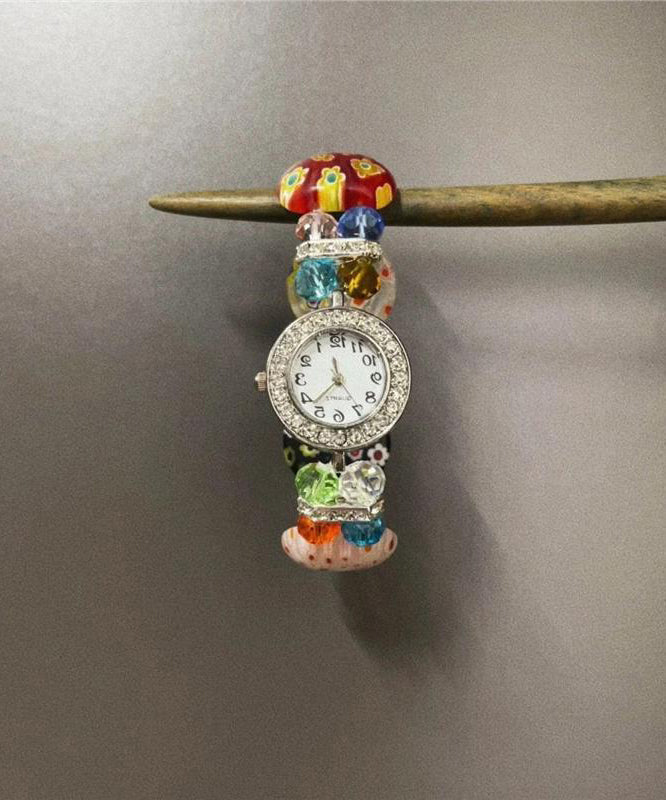 Quartz Zircon Overgild Movement Rainbow Beautiful Watches