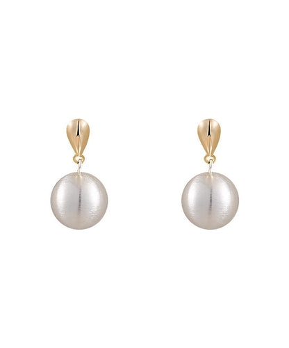 Beautiful White Metal Alloy Spherical Drop Earrings WH009