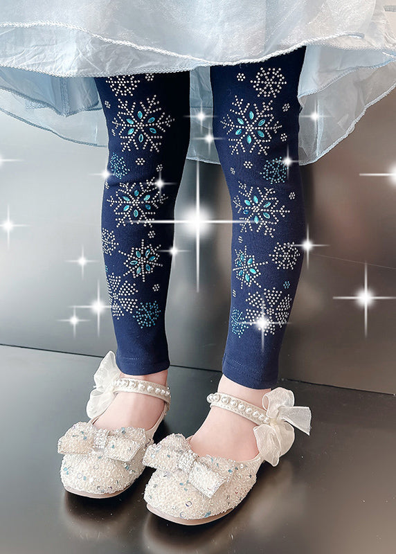Magnifiques collants blancs à paillettes et perles pour filles TV021