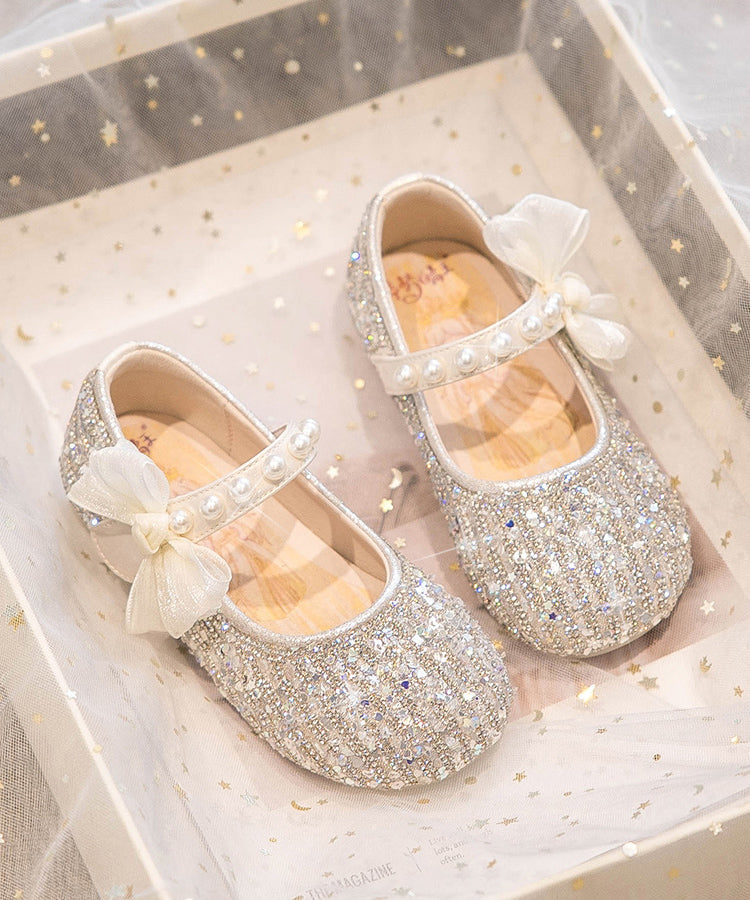 Schuhe 2025 Beige Weiche Neue Boden Zirkon Prinzessin