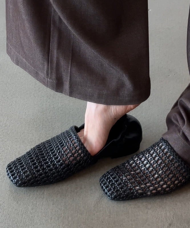Sandals Out Hollow Walking Black Best Splicing For Simple