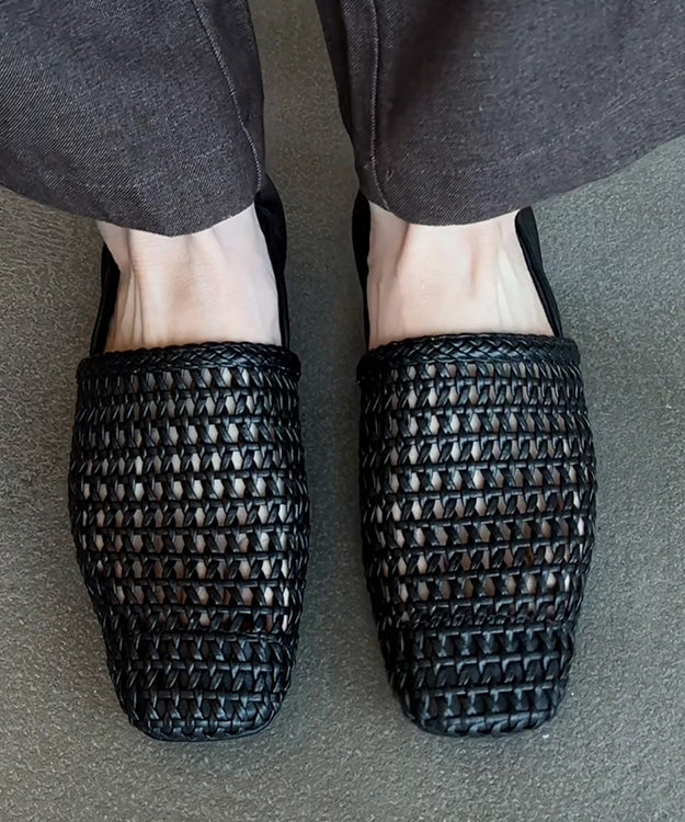 Sandals Out Hollow Walking Black Best Splicing For Simple