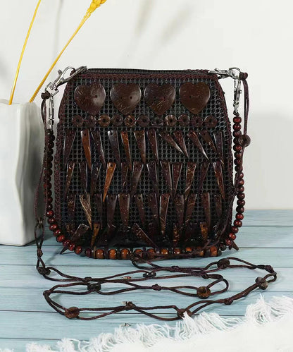 Bohemian Ethnic Style Wooden Tasseled Messenger Bag HJ1033