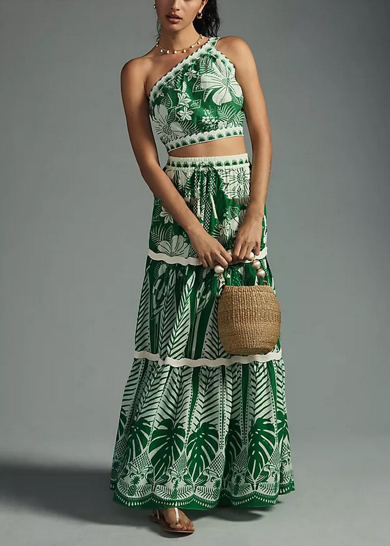 Und Schulter Top Stil Bohemian Taille Kurz Hohe Ein Urlaub