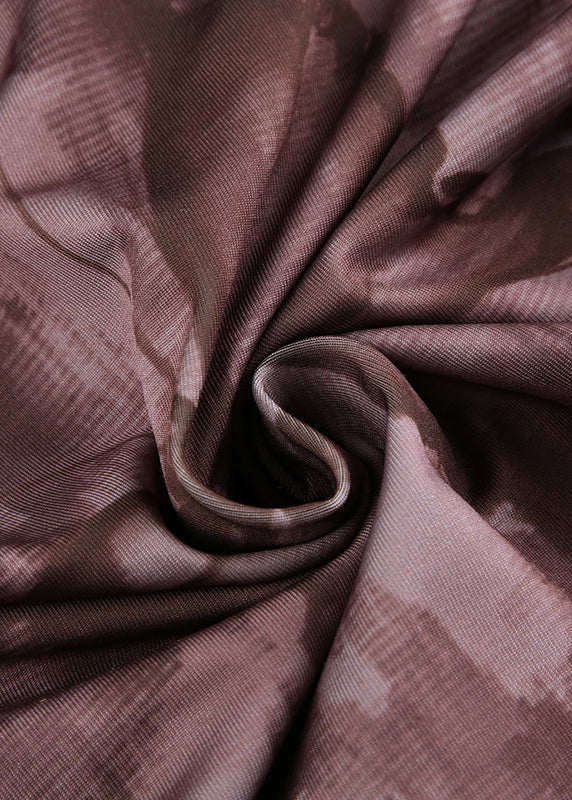 Shirts Patchwork T Sleeve Print Boho Knit Brown Flare