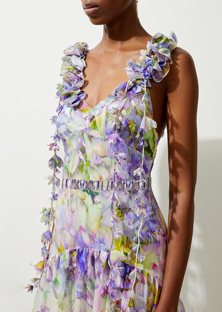 Set Lingerie Boho And Bodysuit Maxi V-Neck Print Skirts Patchwork