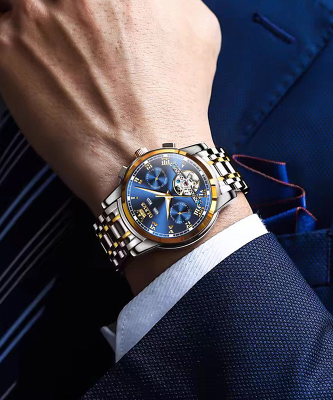 Legierung Blau Quarzwerk Boutique Wasserdicht Stahl Edelstahl