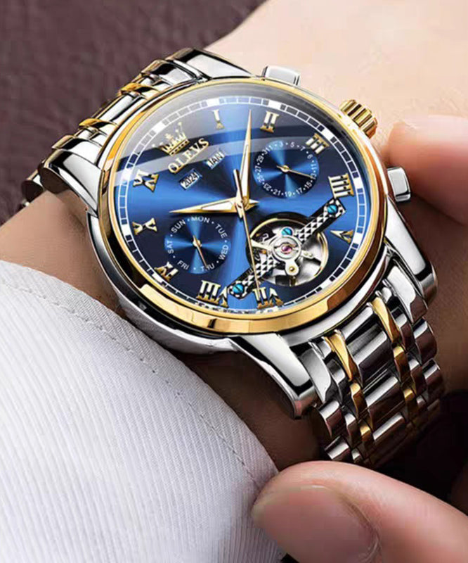 Legierung Blau Quarzwerk Boutique Wasserdicht Stahl Edelstahl