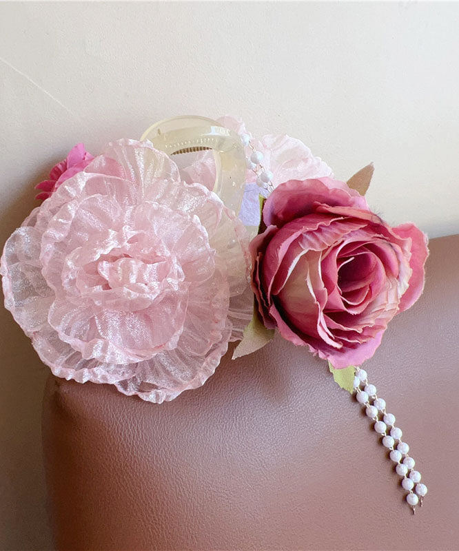 Tüll Haarnadel Blumen Quaste Stoff Boutique Perle