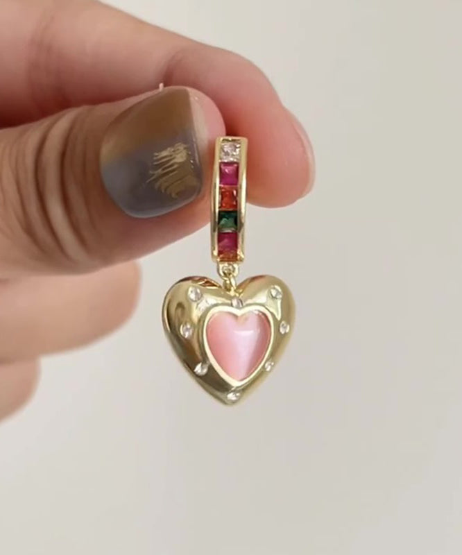 And Asymmetrical Zircon Hoop Gold Alloy Boutique Srar Copper Love