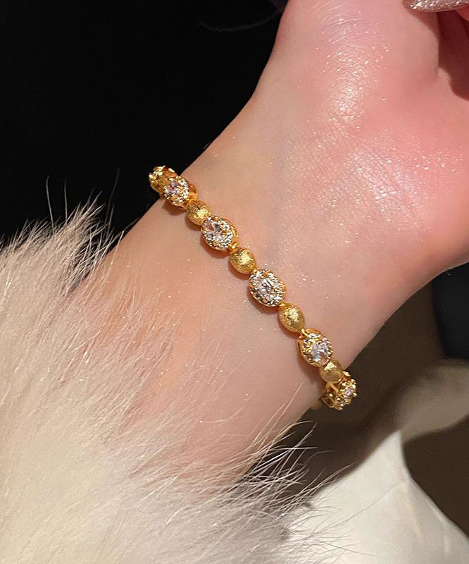 Overgild Silver Sterling Boutique Zircon Set Piece Two Gold