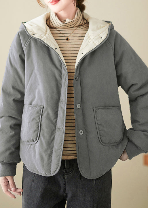 Sweat à capuche en coton fin avec poches grises, vêtement d'extérieur, printemps TI007