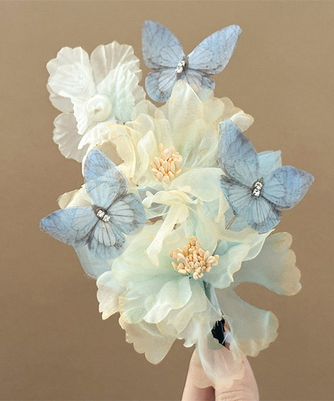 Kleine Tüll-Haarnadel aus gelber Legierung, Blumen-Boutique
